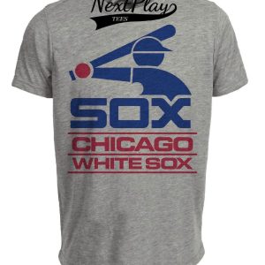 Chicago White Sox Retro Baseball 1975 Artwork Heather Gray Sublimated T-Shirt