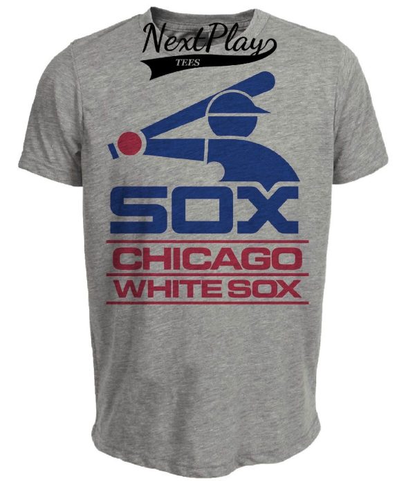 Chicago White Sox Retro Baseball 1975 Artwork Heather Gray Sublimated T-Shirt