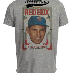 Boston Red Sox Retro Ted Williams Baseball 1952 Artwork Heather Gray Sublimated T-Shirt