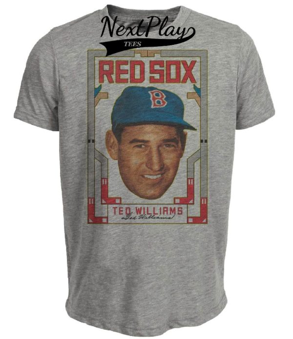 Boston Red Sox Retro Ted Williams Baseball 1952 Artwork Heather Gray Sublimated T-Shirt