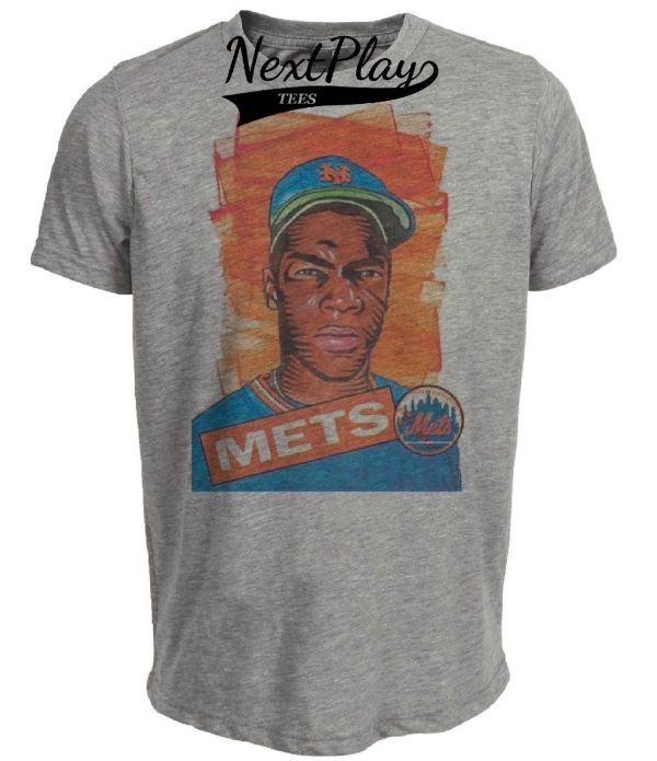 New York Mets Retro Doc Dwight Gooden Baseball 1985 Artwork Heather Gray Sublimated T-Shirt