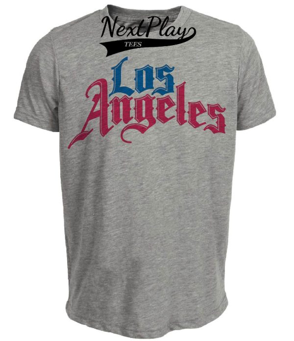 Los Angeles Clippers Vintage Basketball 1988 Artwork Heather Gray Sublimated T-Shirt
