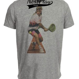 Tennis Retro Andre Agassi 1989 Artwork Heather Gray Sublimated T-Shirt
