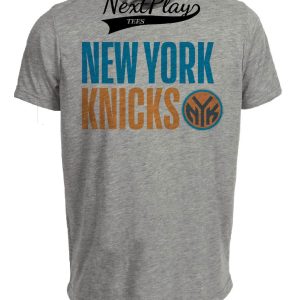New York Knicks Retro Basketball 1982 Artwork Heather Gray Sublimated T-Shirt
