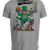 Boston Celtics vs. New York Knicks Retro Rivalry Basketball 1984 Artwork Heather Gray Sublimated T-Shirt