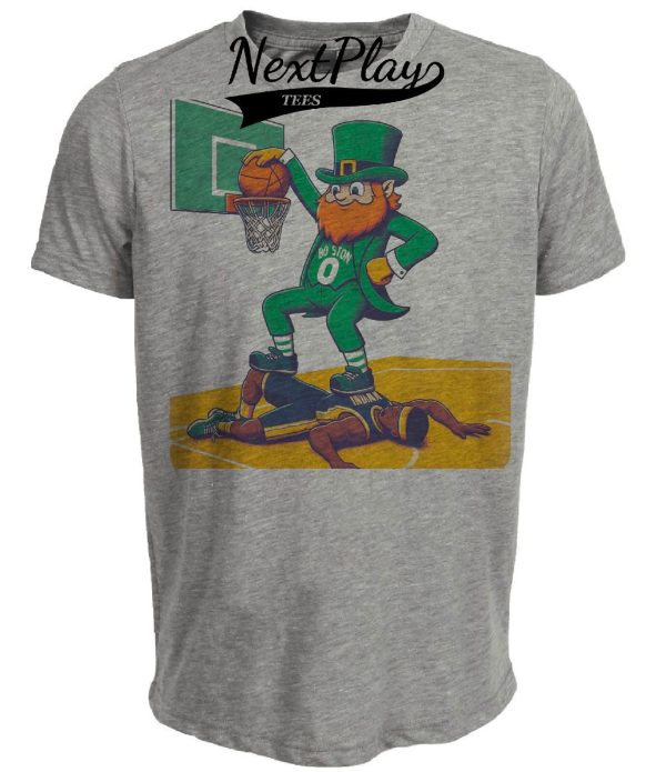Boston Celtics vs. Indiana Pacers Retro Rivalry Basketball 1985 Artwork Heather Gray Sublimated T-Shirt