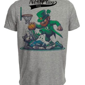 Boston Celtics vs. Minnesota Timberwolves Retro Rivalry Basketball 1988 Artwork Heather Gray Sublimated T-Shirt