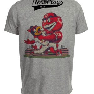 Cincinnati Reds vs. St. Louis Cardinals Retro Rivalry Baseball 1986 Artwork Heather Gray Sublimated T-Shirt