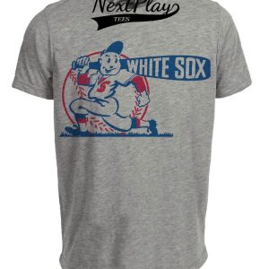 Chicago White Sox Retro Baseball 1940 Artwork Heather Gray Sublimated T-Shirt