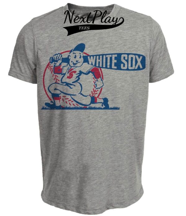 Chicago White Sox Retro Baseball 1940 Artwork Heather Gray Sublimated T-Shirt