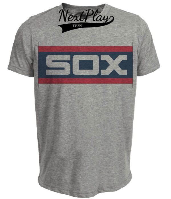 Chicago White Sox Retro Jersey Lettering Baseball 1982 Artwork Heather Gray Sublimated T-Shirt