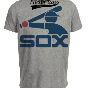 Chicago White Sox Retro Baseball 1975 Artwork Heather Gray Sublimated T-Shirt