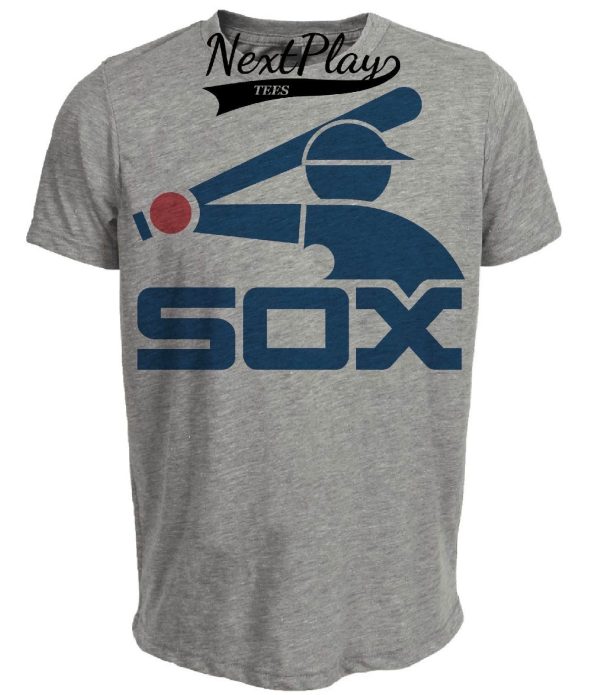Chicago White Sox Retro Baseball 1975 Artwork Heather Gray Sublimated T-Shirt