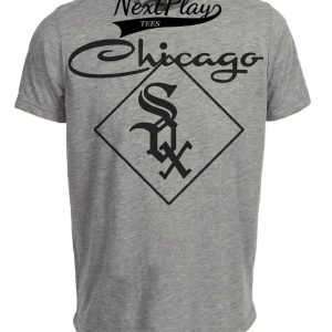 Chicago White Sox Retro Baseball 1958 Artwork Heather Gray Sublimated T-Shirt