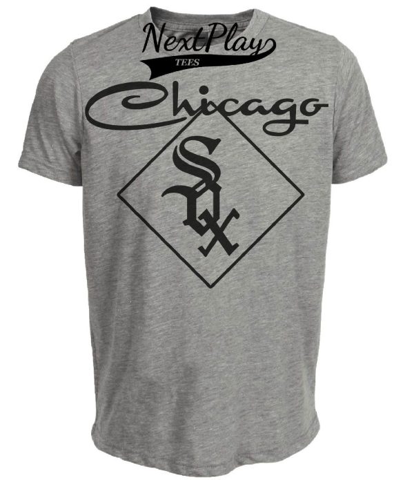 Chicago White Sox Retro Baseball 1958 Artwork Heather Gray Sublimated T-Shirt