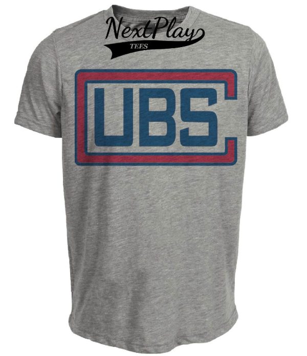 Chicago Cubs Retro Baseball 1918 Artwork Heather Gray Sublimated T-Shirt