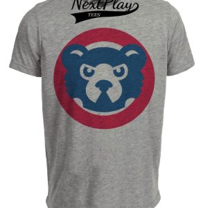 Chicago Cubs Retro Baseball 1977 Artwork Heather Gray Sublimated T-Shirt