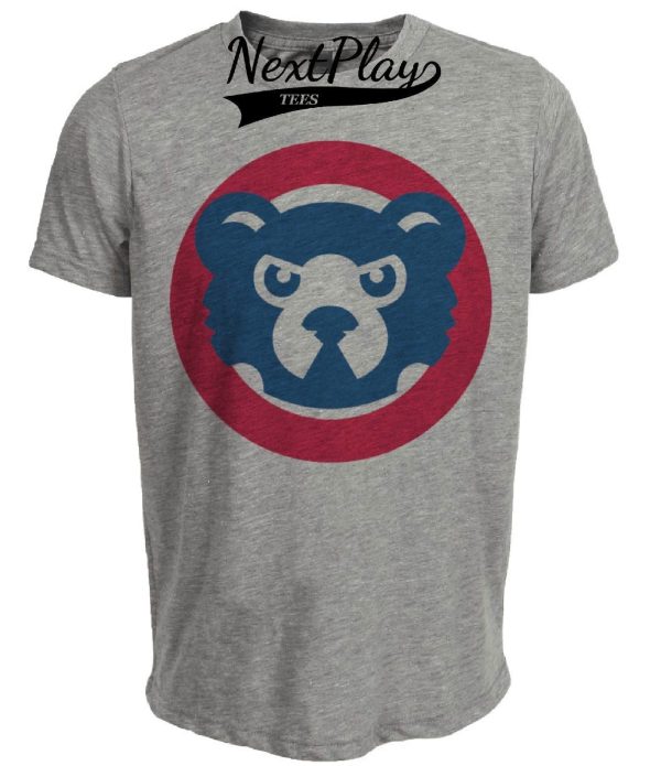 Chicago Cubs Retro Baseball 1977 Artwork Heather Gray Sublimated T-Shirt