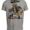 Pittsburgh Steelers vs. Cincinnati Bengals Retro Rivalry Football Mascot 1979 Artwork Heather Gray Sublimated T-Shirt