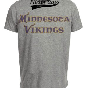 Minnesota Vikings Retro Football 1964 Artwork Heather Gray Sublimated T-Shirt