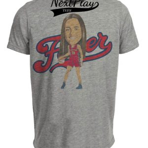 Indiana Fever Retro Caitlin Clark Basketball 2000 Artwork Heather Gray Sublimated T-Shirt