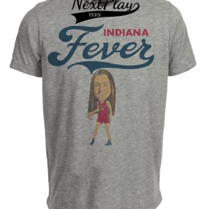 Indiana Fever Retro Caitlin Clark Basketball 2001 Artwork Heather Gray Sublimated T-Shirt