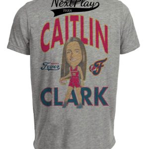 Indiana Fever Retro Caitlin Clark Basketball Artwork Heather Gray Sublimated T-Shirt