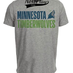 Minnesota Timberwolves Retro Basketball 1992 Artwork Heather Gray Sublimated T-Shirt