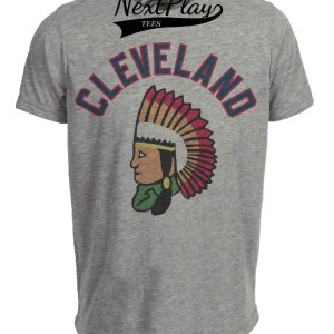 Cleveland Indians Retro Baseball 1933 Artwork Heather Gray Sublimated T-Shirt