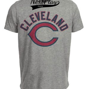Cleveland Indians Retro Baseball 1935 Artwork Heather Gray Sublimated T-Shirt