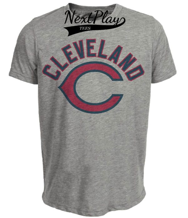 Cleveland Indians Retro Baseball 1935 Artwork Heather Gray Sublimated T-Shirt