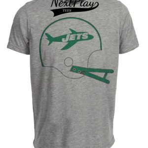 New York Jets Retro Football Helmet 1963 Artwork Heather Gray Sublimated T-Shirt