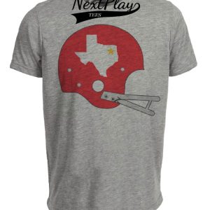Dallas Houston Texans Retro Football Helmet 1969 Artwork Heather Gray Sublimated T-Shirt