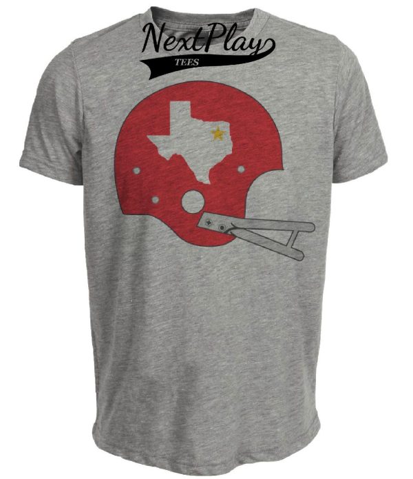 Dallas Houston Texans Retro Football Helmet 1969 Artwork Heather Gray Sublimated T-Shirt