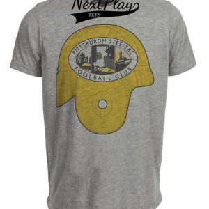 Pittsburgh Steelers Retro Football Helmet 1940 Artwork Heather Gray Sublimated T-Shirt