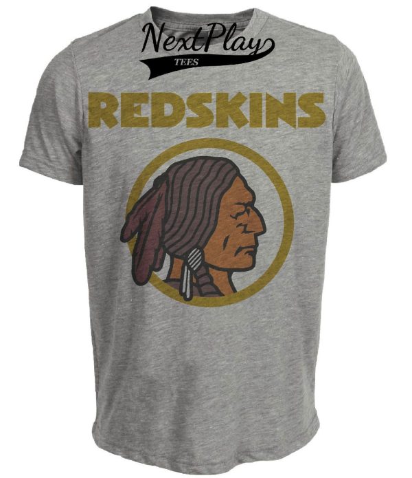 Washington Redskins Retro Football 1940 Artwork Heather Gray Sublimated T-Shirt