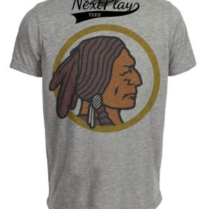 Washington Redskins Retro Football 1938 Artwork Heather Gray Sublimated T-Shirt