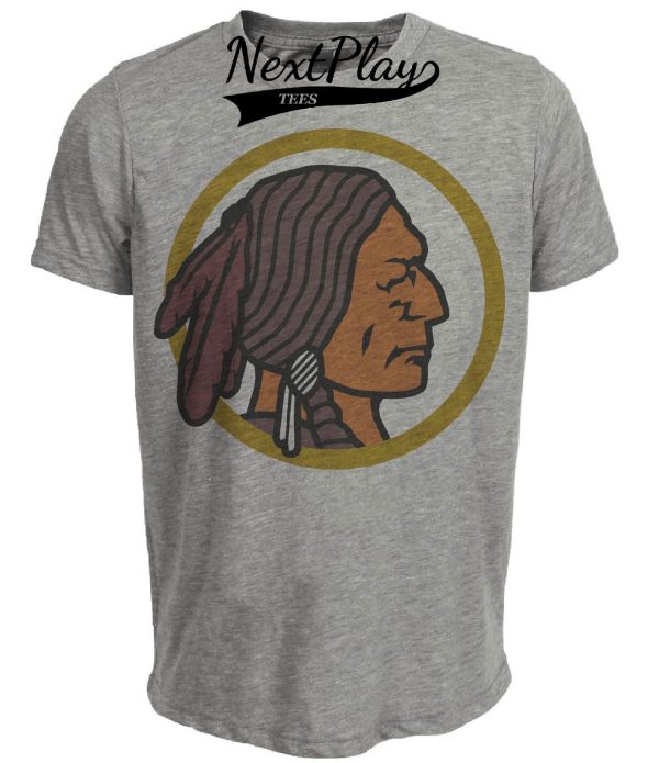 Washington Redskins Retro Football 1938 Artwork Heather Gray Sublimated T-Shirt