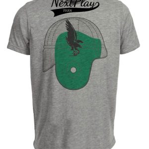 Philadelphia Eagles Retro Football Helmet 1944 Artwork Heather Gray Sublimated T-Shirt