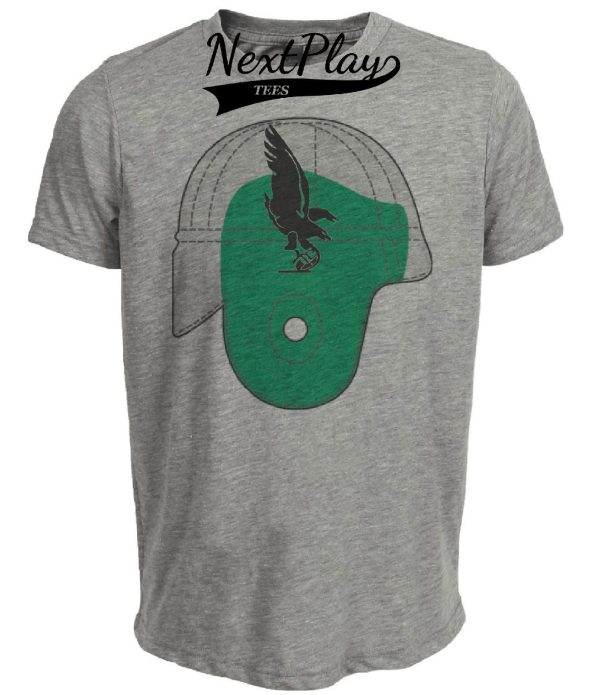 Philadelphia Eagles Retro Football Helmet 1944 Artwork Heather Gray Sublimated T-Shirt
