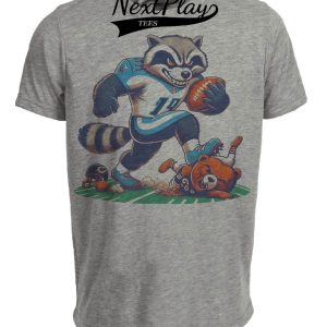 Tennessee Titans vs. Chicago Bears Retro Rivalry Football Mascot Artwork Heather Gray Sublimated T-Shirt