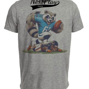 Tennessee Titans vs. Chicago Bears Retro Rivalry Football T-Rac Stomping Artwork Heather Gray Sublimated T-Shirt