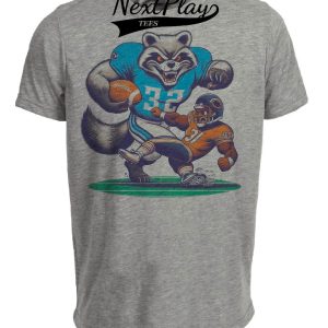 Tennessee Titans vs. Chicago Bears Retro Rivalry Football T-Rac The Bulldozer Artwork Heather Gray Sublimated T-Shirt