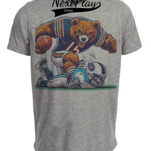 Chicago Bears vs. Tennessee Titans Retro Rivalry Football Staley Da Bear Artwork Heather Gray Sublimated T-Shirt