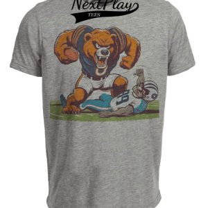 Chicago Bears vs. Tennessee Titans Retro Rivalry Football Staley Da Bear Roar Artwork Heather Gray Sublimated T-Shirt