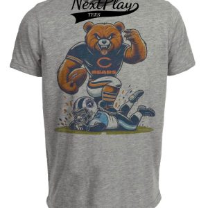 Chicago Bears vs. Tennessee Titans Retro Rivalry Football Staley Da Bear High Step Artwork Heather Gray Sublimated T-Shirt