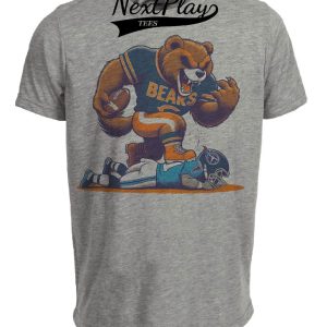 Chicago Bears vs. Tennessee Titans Retro Rivalry Football Staley Da Bear Bulldozer Artwork Heather Gray Sublimated T-Shirt