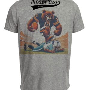 Chicago Bears vs. Tennessee Titans Retro Rivalry Football Staley Da Bear TD Artwork Heather Gray Sublimated T-Shirt