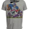 New York Giants vs. Minnesota Vikings Retro Rivalry Football Giant Artwork Heather Gray Sublimated T-Shirt