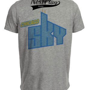 Chicago Sky Retro Basketball 2008 Artwork Heather Gray Sublimated T-Shirt